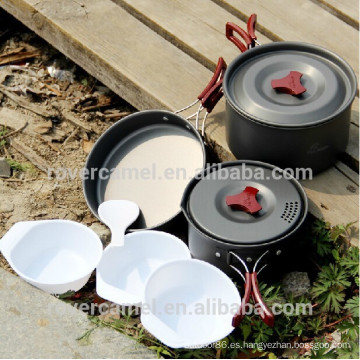 Fuego arce FMS-03 2-3person picnic utensilios de cocina utensilios de cocina set cookware antiadherente al aire libre ollas aluminio